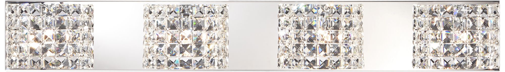 Image 2 Regency Hill Cesenna 35 1/2" Crystal 4-Light LED Bath Fixture