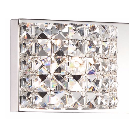 Image 4 Regency Hill Cesenna 35 1/2" Crystal 4-Light LED Bath Fixture more views