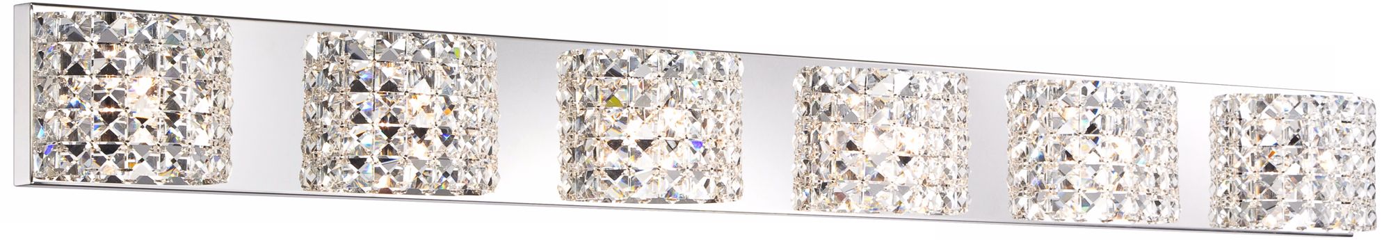 Image 5 Regency Hill Cesenna 54 1/2" Wide Crystal LED Bath Light more views