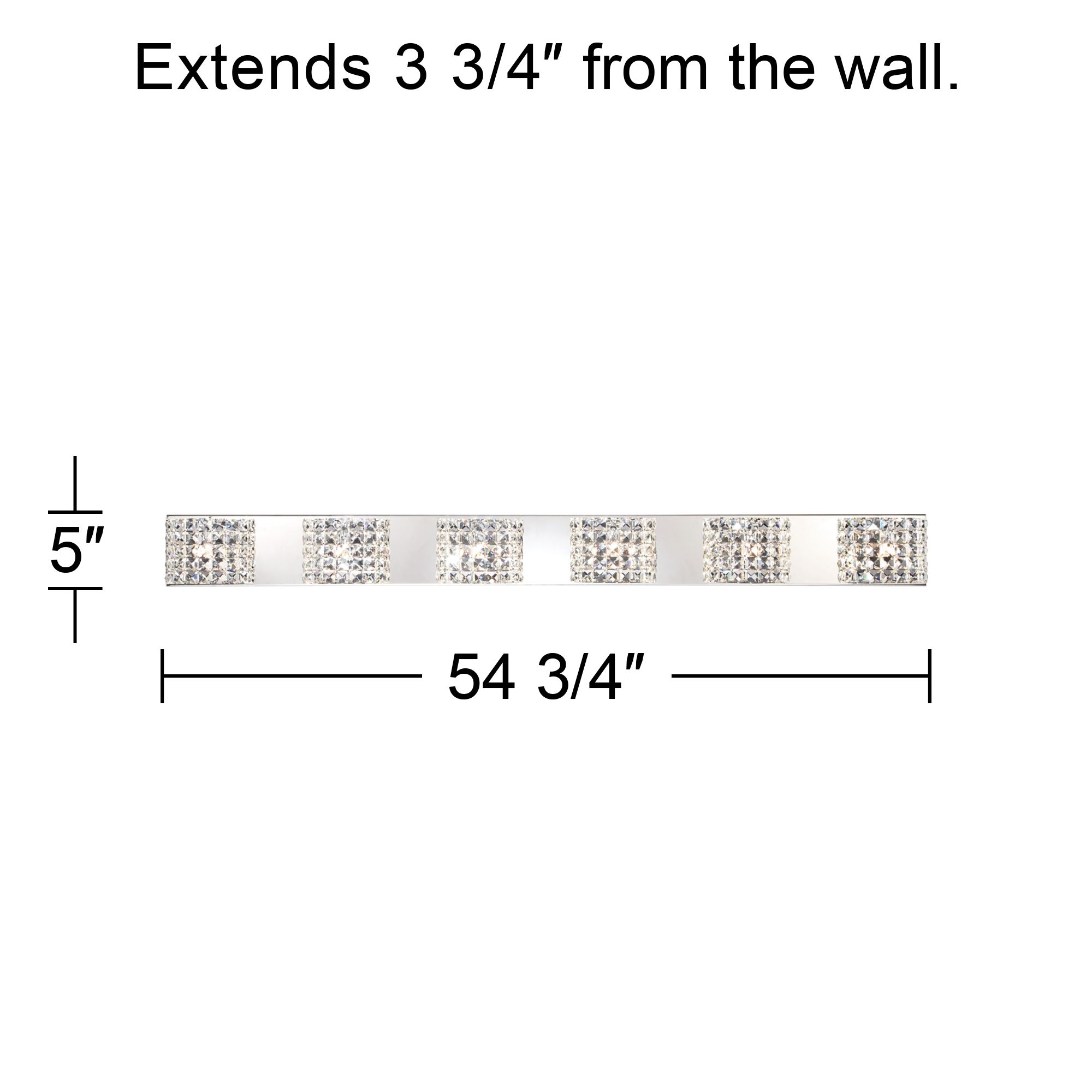 Regency Hill Cesenna 54 1/2" Wide Crystal LED Bath Light in scene