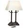 Regency Hill Charlton 26" Bronze Outlets and USB Workstation Desk Lamp
