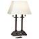 Regency Hill Charlton 26" Bronze Outlets and USB Workstation Desk Lamp