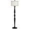Regency Hill Clemet 66" Black Textured Finish Traditional Floor Lamp