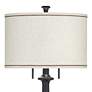 4_Regency Hill Clemet 66" Black Textured Finish Traditional Floor Lamp more views