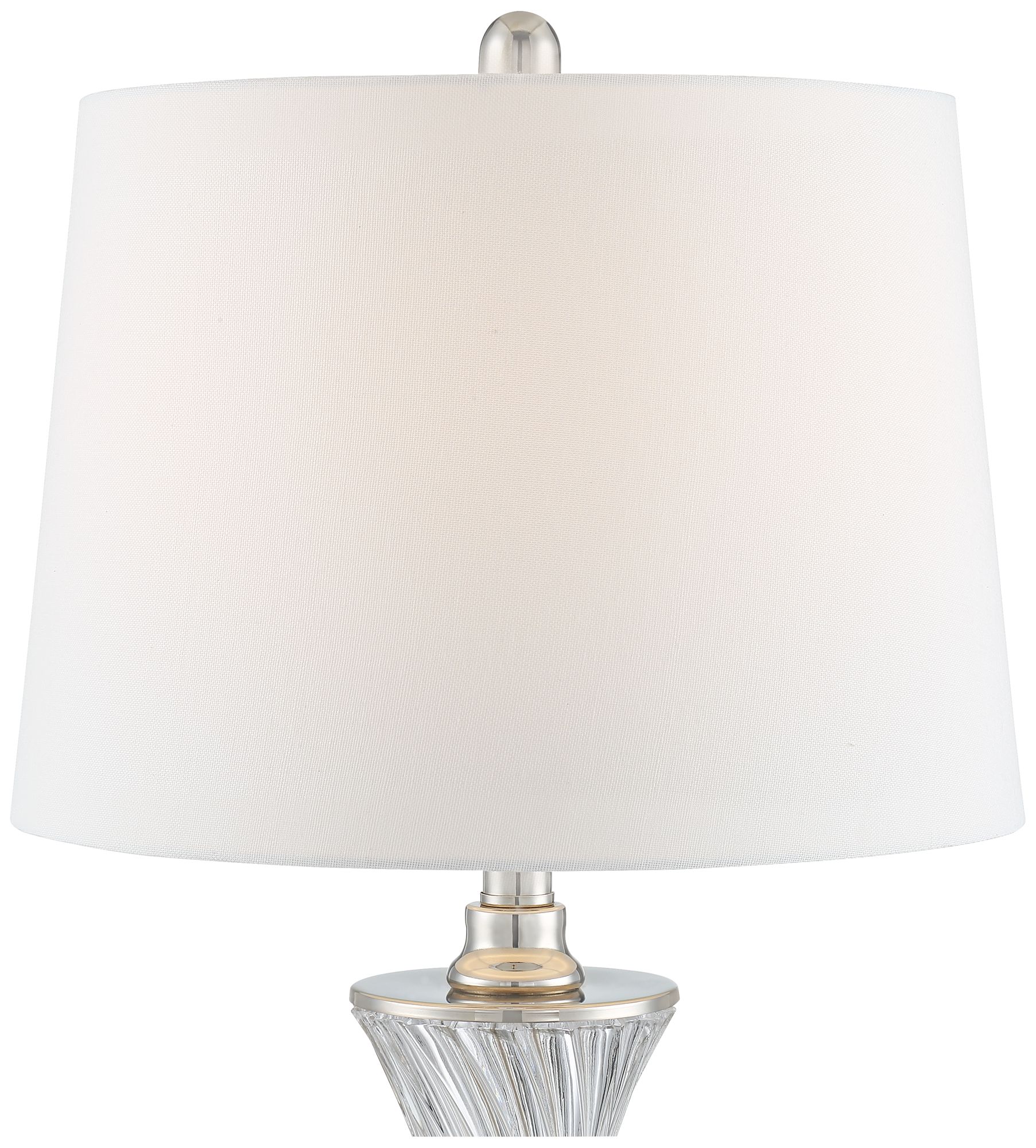 Image 4 Regency Hill Copeland 25 1/2" Chrome Glass Modern USB Lamps Set of 2 more views