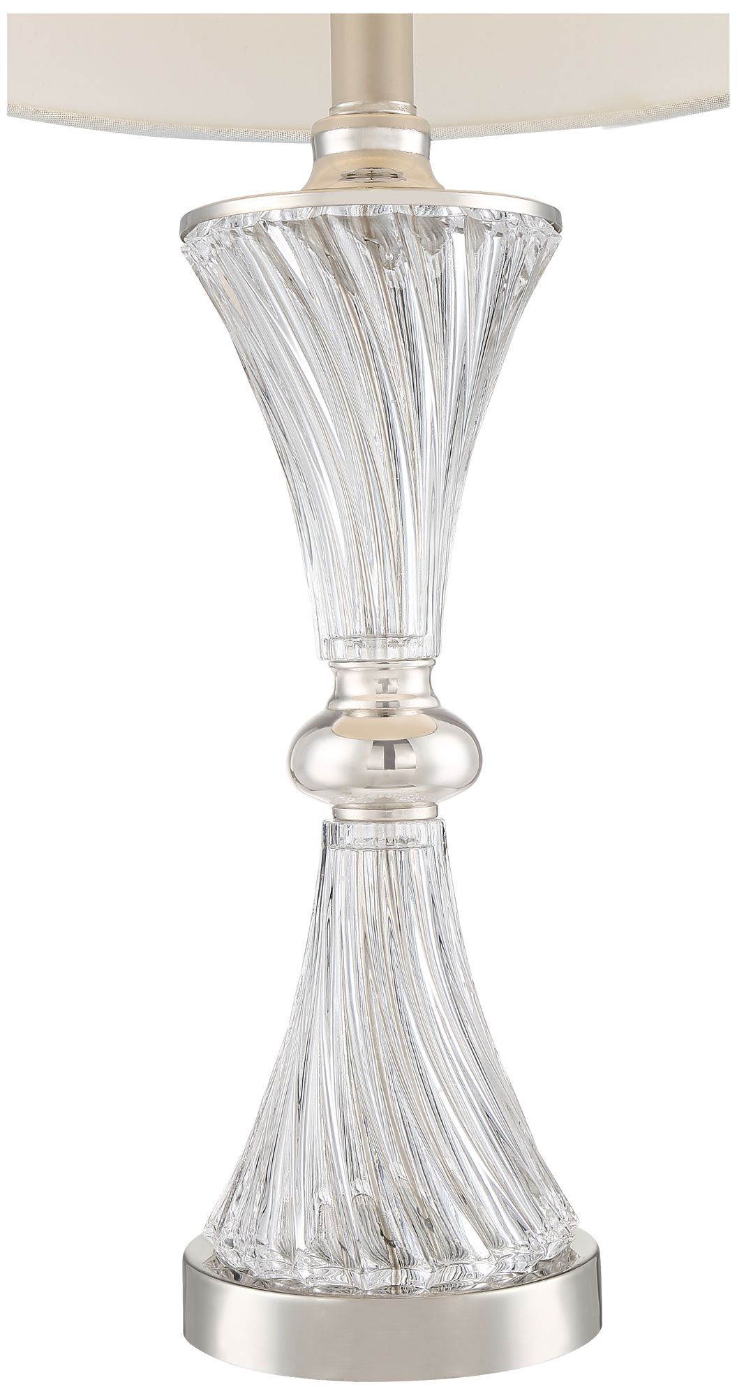 Image 5 Regency Hill Copeland 25 1/2" Chrome Glass Modern USB Lamps Set of 2 more views