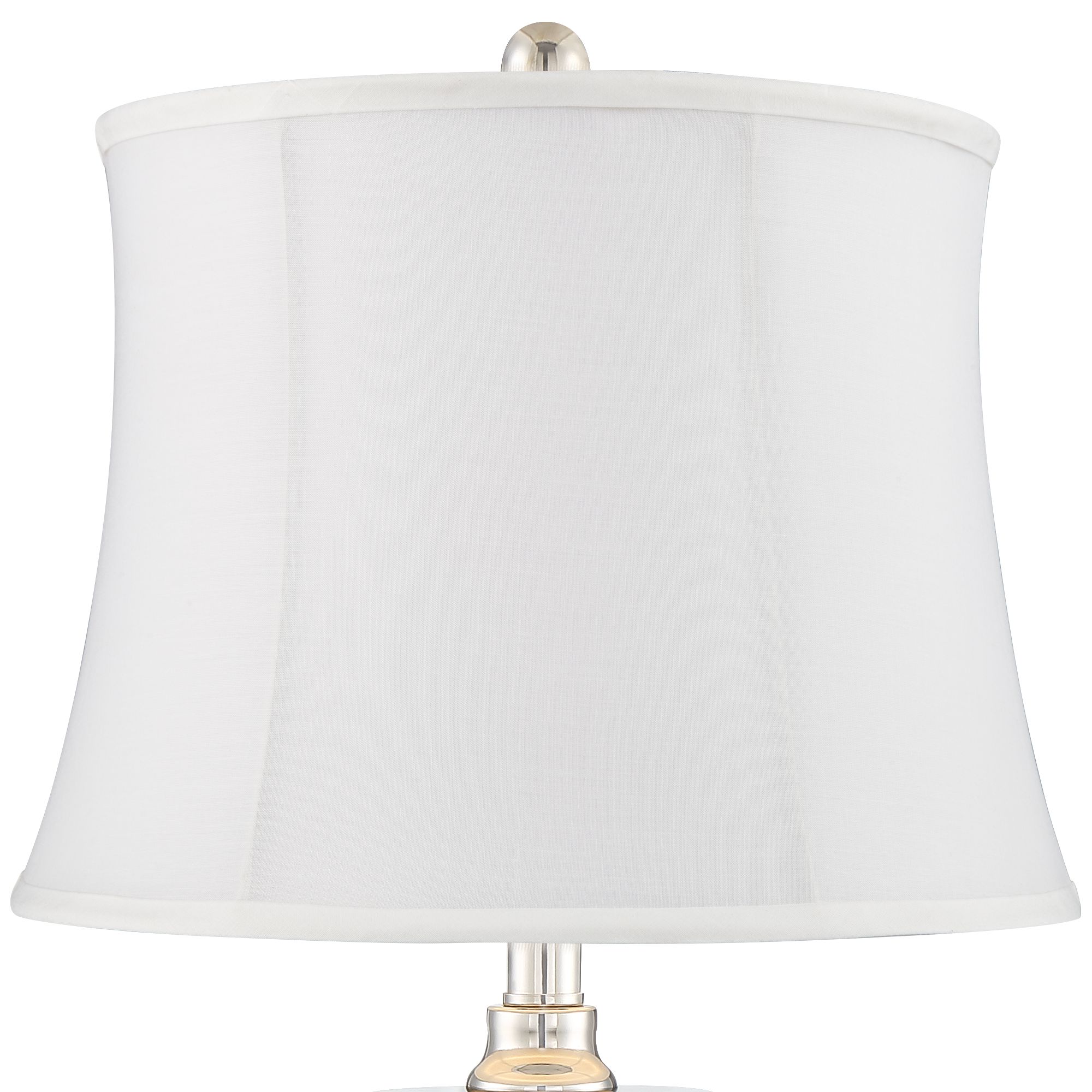 Image 2 Regency Hill Copeland Chrome and Glass White Shade USB Table Lamps Set of 2 more views