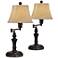 Regency Hill Corey 21 3/4" High Swing Arm USB Lamps Set of 2