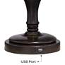 Regency Hill Corey 21 3/4" Traditional Bronze Swing Arm USB Table Lamp