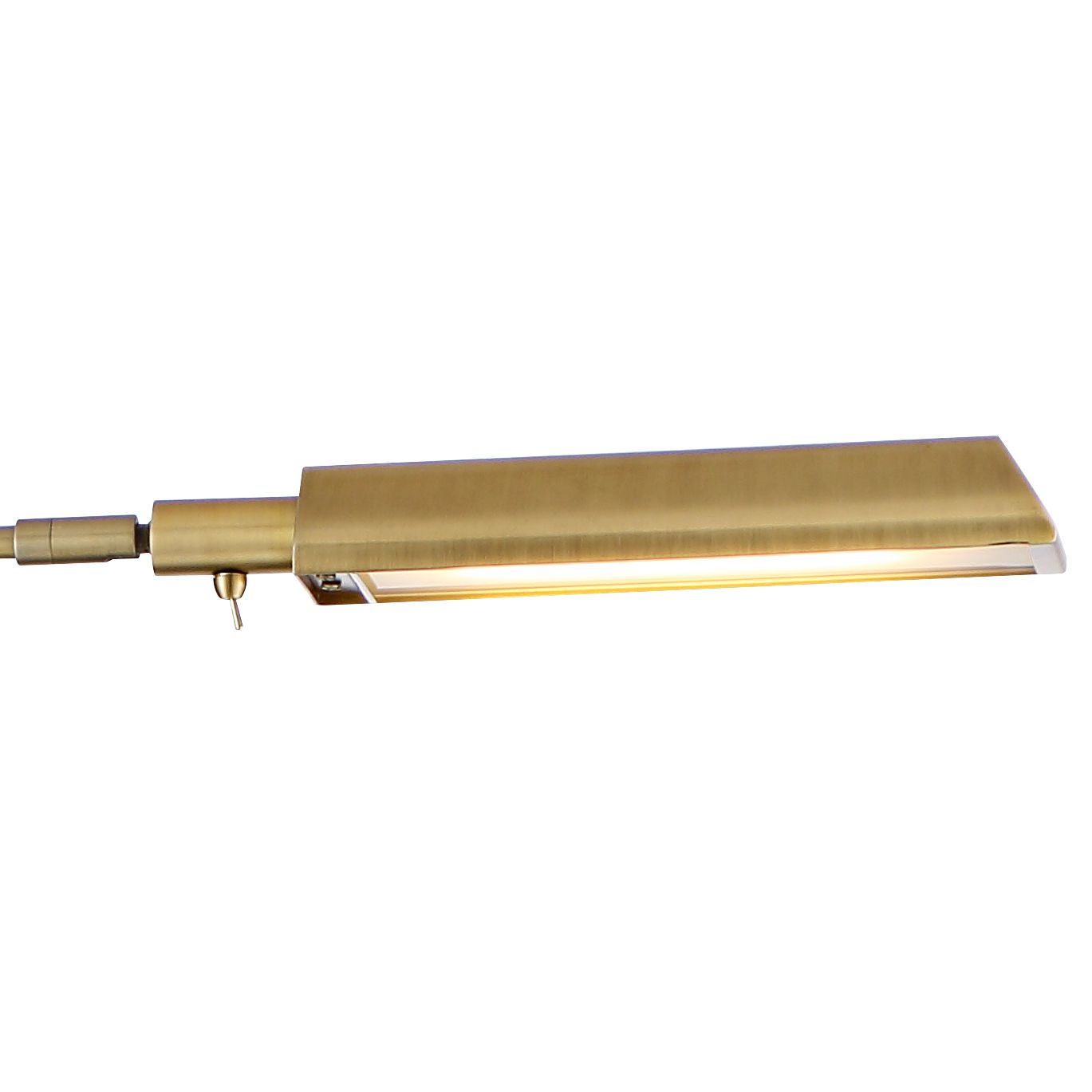 Image 4 Regency Hill Culver Adjustable Height Aged Brass Pharmacy LED Floor Lamp more views