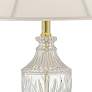 Regency Hill Cut Glass Brass Finish Urn Table Lamp with Table Top Dimmer