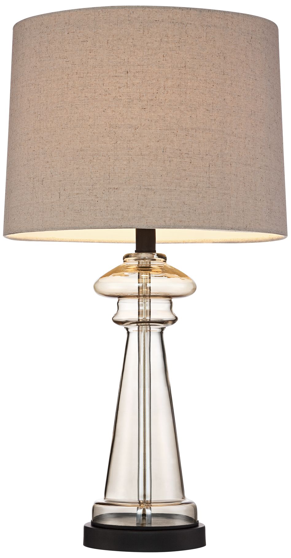 Image 3 Regency Hill Dalia 27" Champagne Glass Table Lamps Set of 2 more views