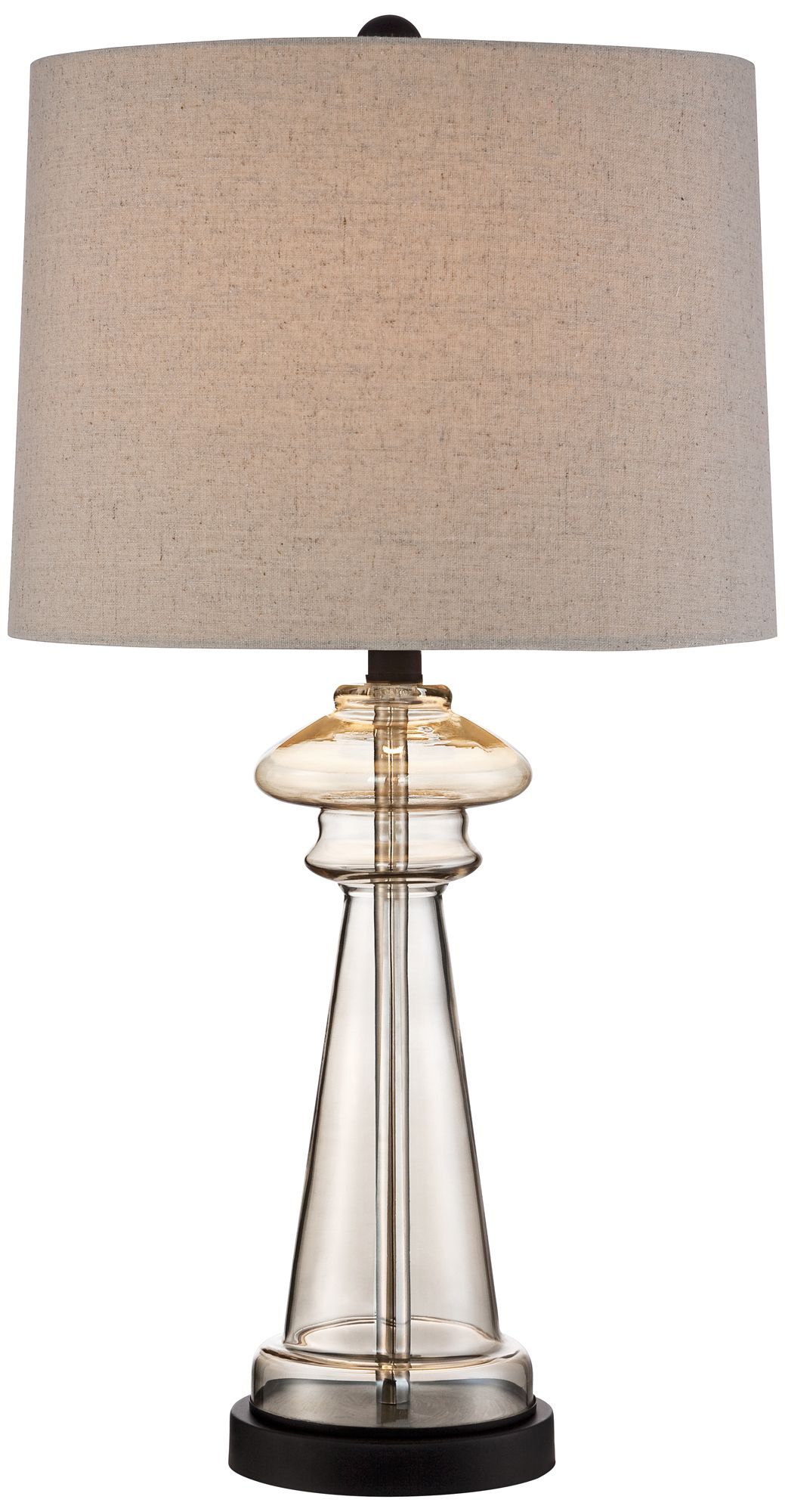 Image 3 Regency Hill Dalia 27" High Luxe Champagne Glass Table Lamp