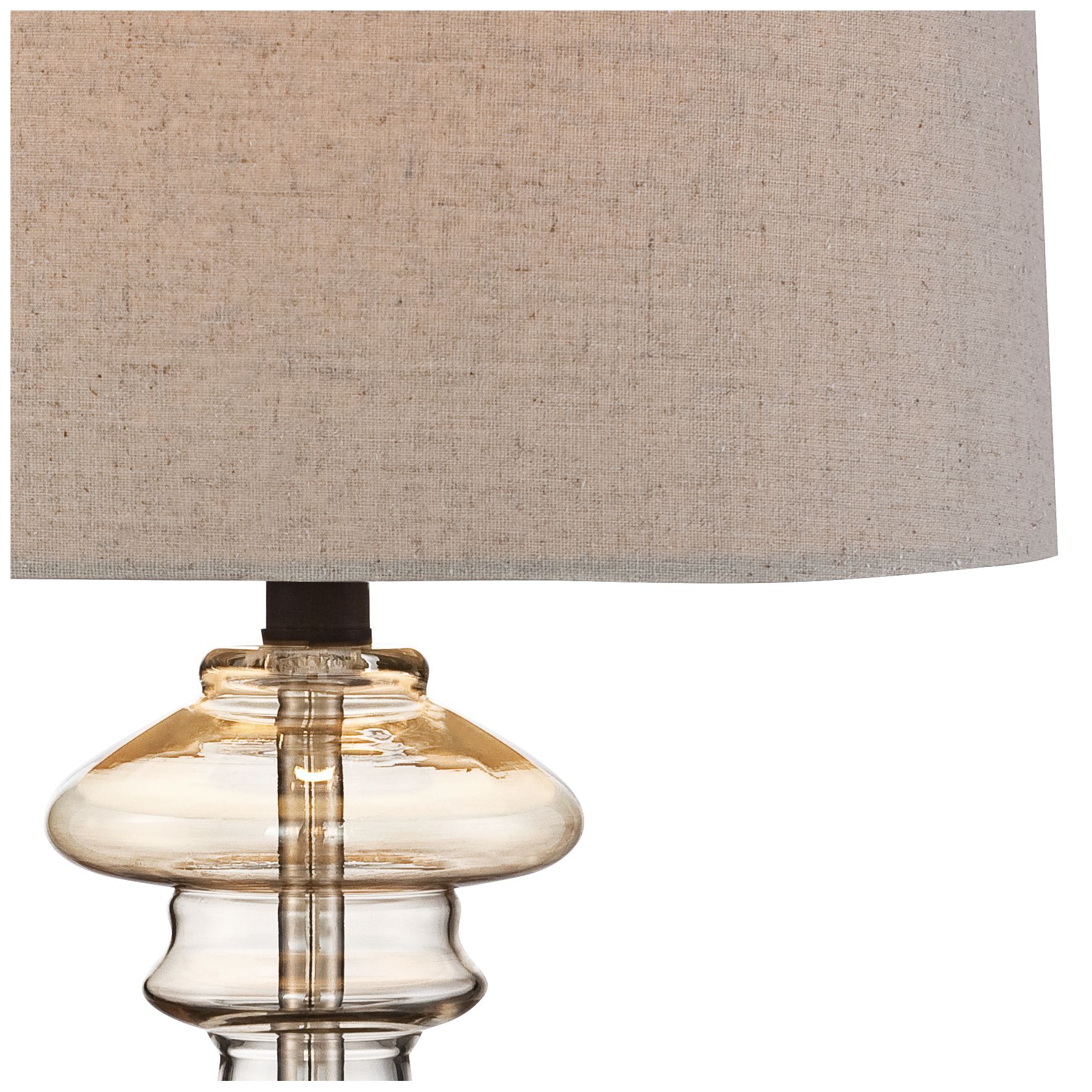 Image 4 Regency Hill Dalia 27" High Luxe Champagne Glass Table Lamp more views