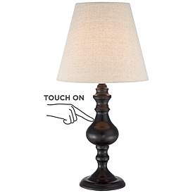 Image2 of Regency Hill Dark Bronze 18 1/2" High Touch On-Off Accent Table Lamp