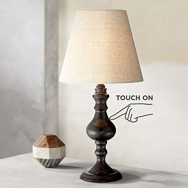 Image1 of Regency Hill Dark Bronze 18 1/2" High Touch On-Off Accent Table Lamp