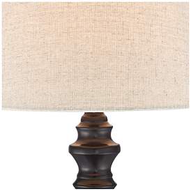 Image3 of Regency Hill Dark Bronze 18 1/2" High Touch On-Off Accent Table Lamp more views