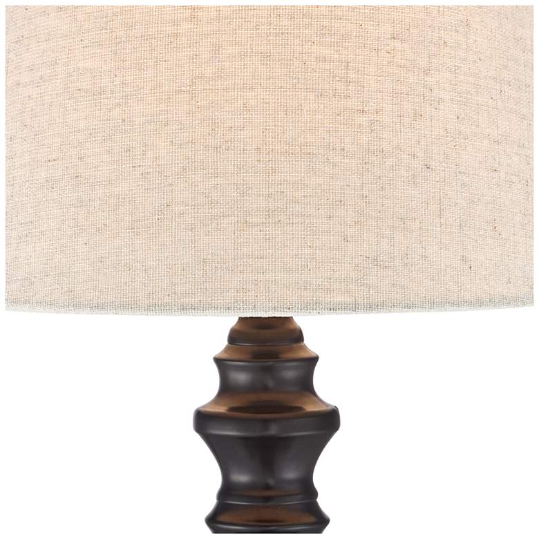 Image 3 Regency Hill Dark Bronze 18 1/2" High Touch On-Off Accent Table Lamp more views