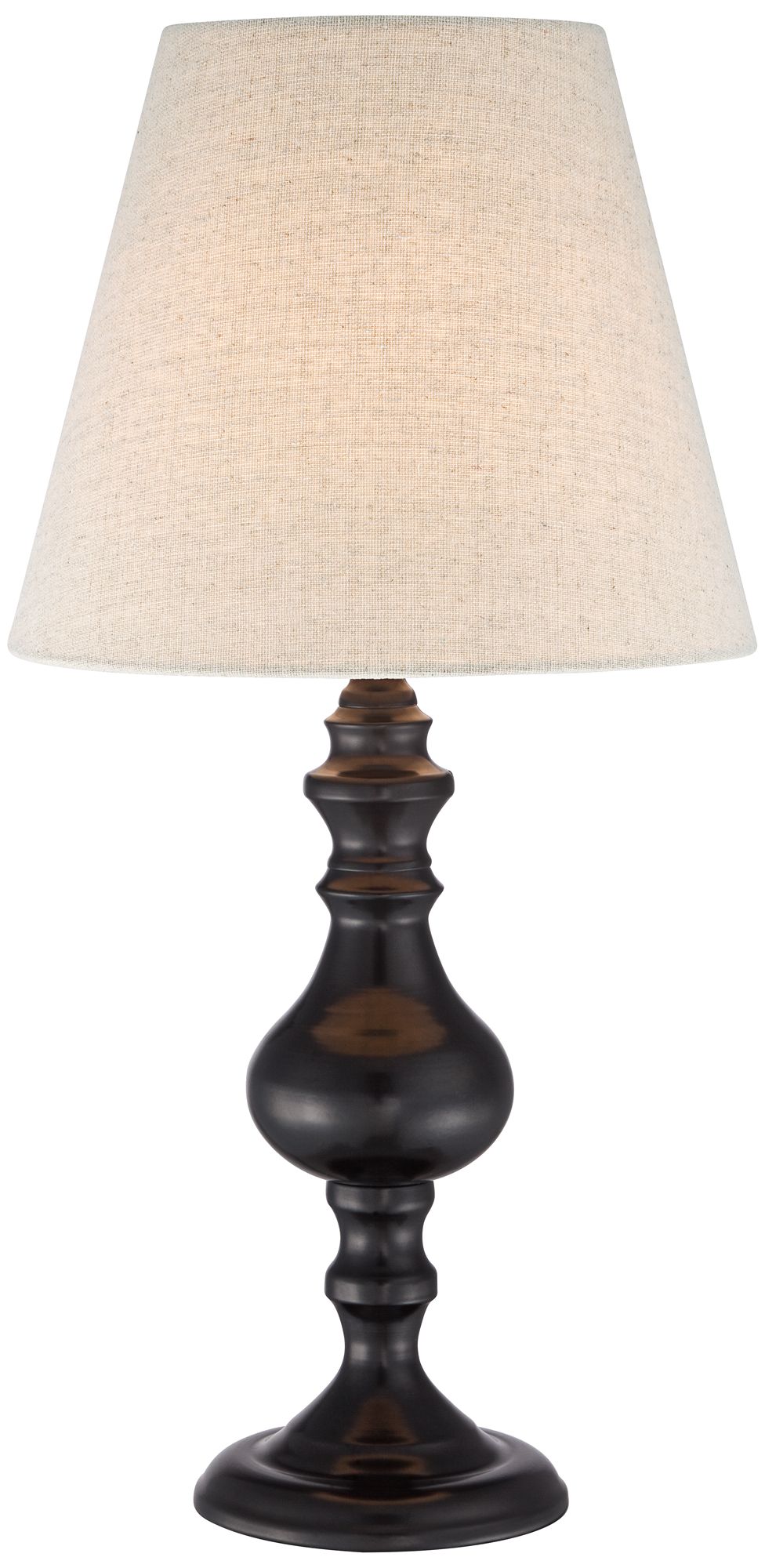 Image 2 Regency Hill Dark Bronze Ted 18 1/2" High Touch On-Off Table Lamp