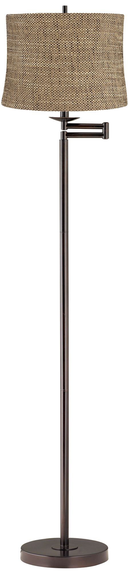 Regency Hill Dortmund 62 1/2" Bronze Swing Arm Floor Lamp