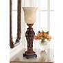 Regency Hill Double Bronze Leaf 24" High Traditional Console Lamp in scene