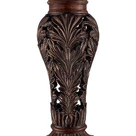 Image5 of Regency Hill Double Bronze Leaf 24" High Traditional Console Lamp more views
