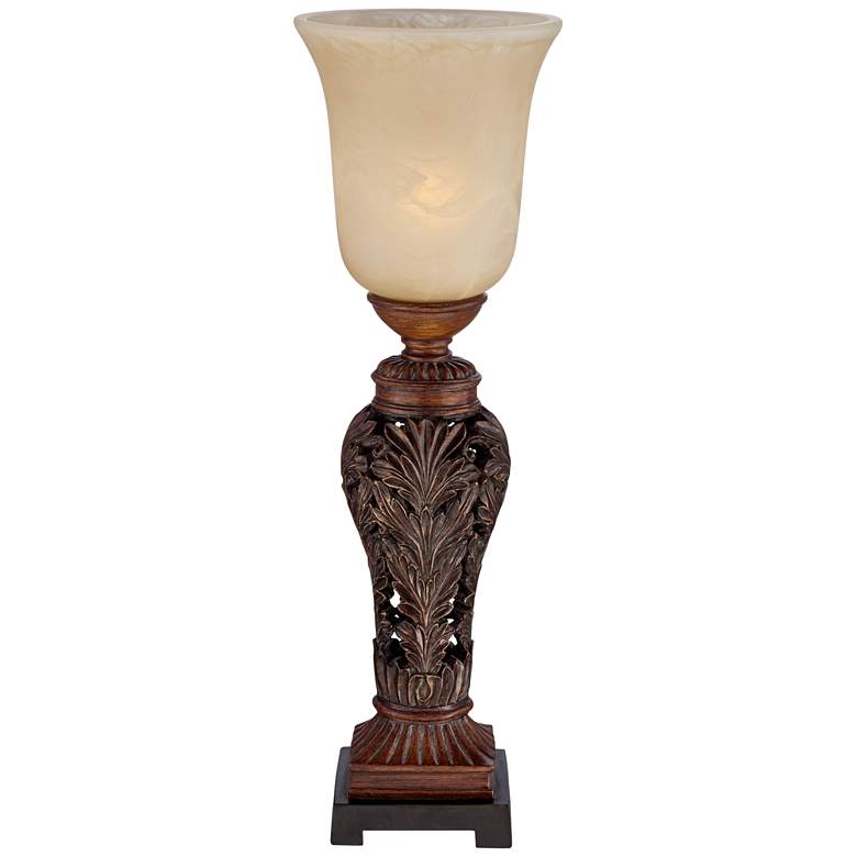 Image 7 Regency Hill Double Bronze Leaf 24" High Traditional Console Lamp more views