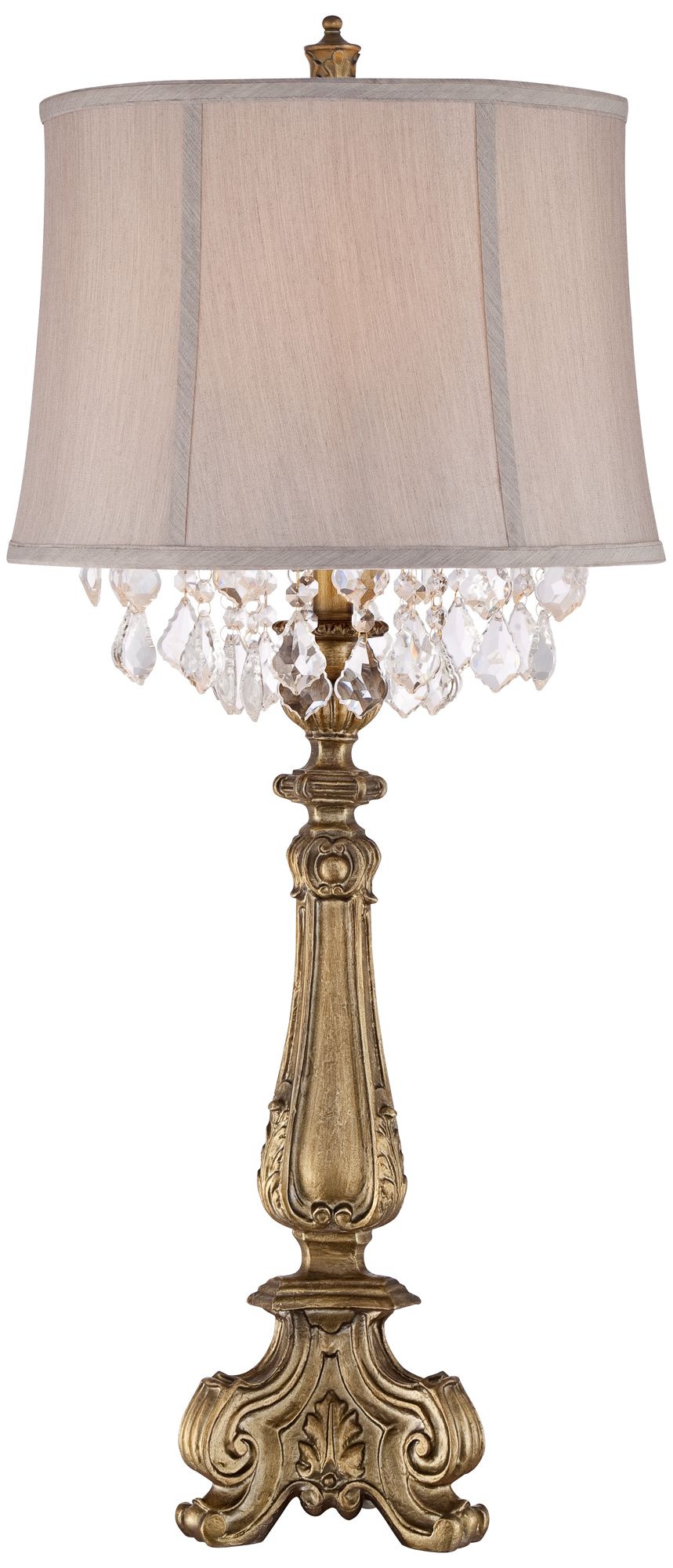 Image 3 Regency Hill Dubois 37 1/4" Crystal Spray Traditional Console Lamp