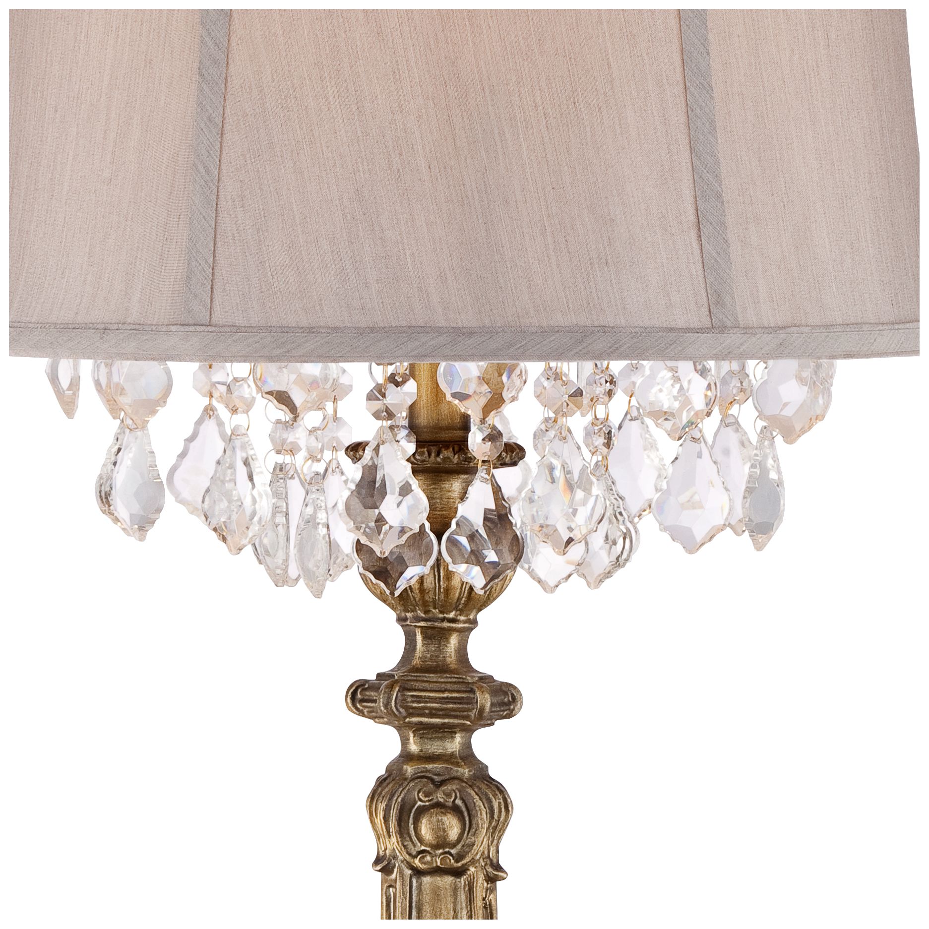 Image 5 Regency Hill Dubois 37 1/4" Crystal Spray Traditional Console Lamp more views