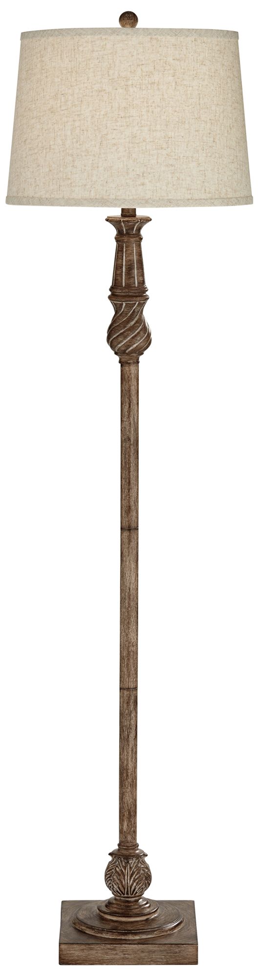 Image 3 Regency Hill Dunn Faux Wood Finish Table and Floor Lamp Set more views