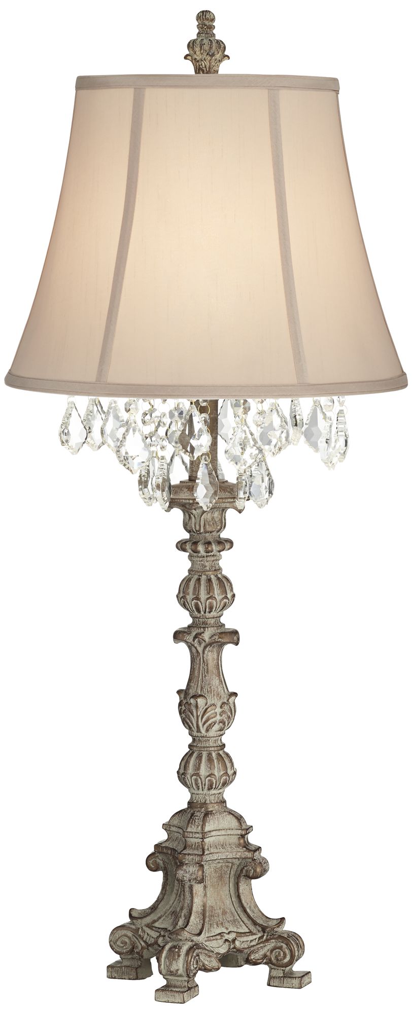 Image 2 Regency Hill Duval 34" Crystal Accents French Candlestick Table Lamp