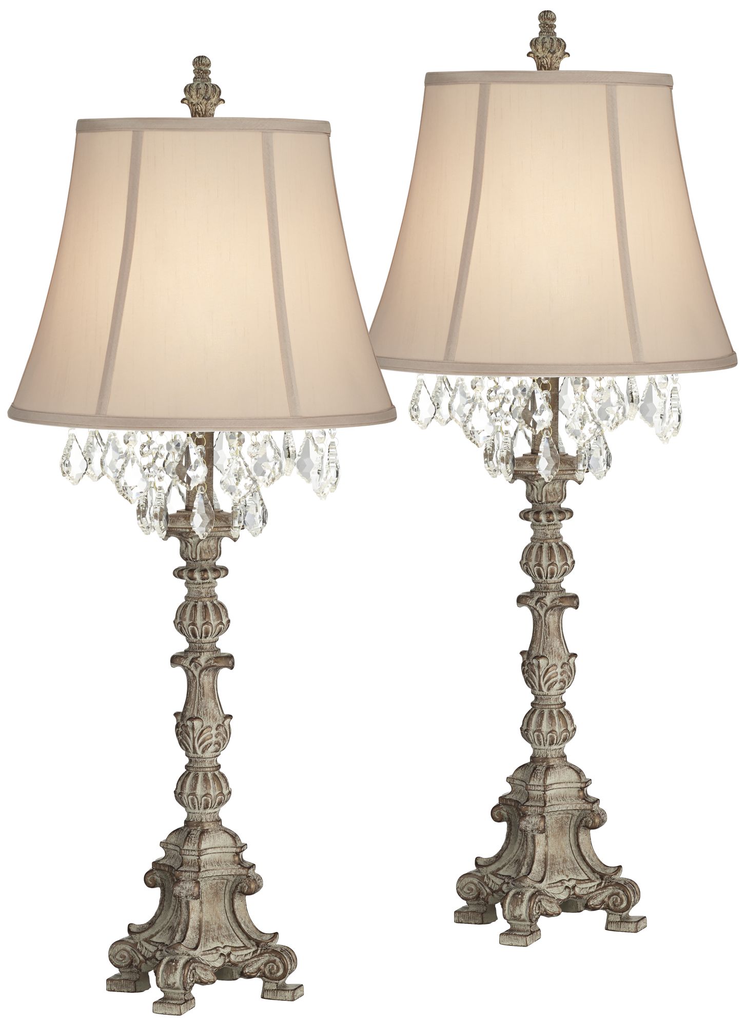Image 2 Regency Hill Duval 34" French Candlestick Buffet Lamps Set of 2