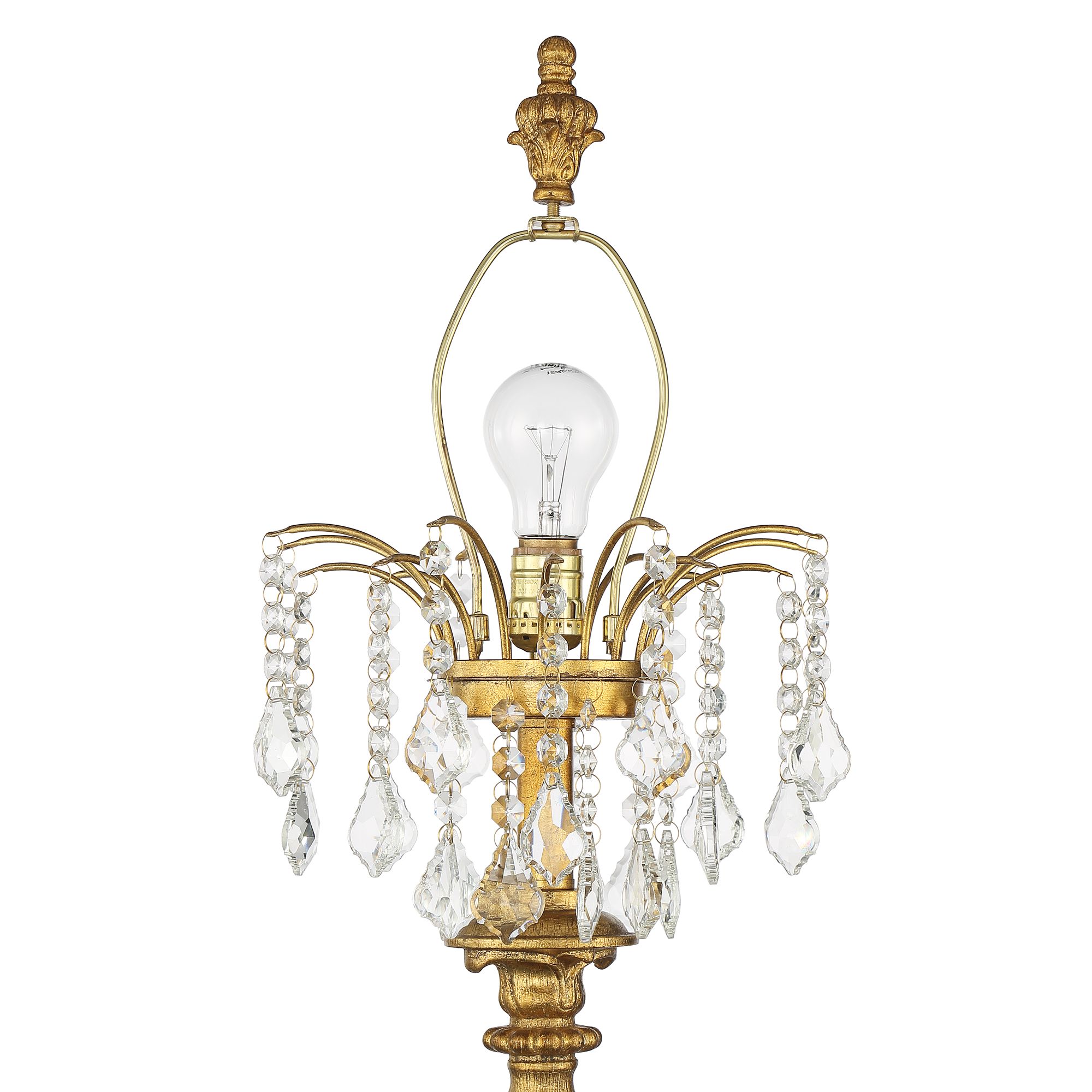 Image 5 Regency Hill Duval 34" High Gold and Crystal Candlestick Table Lamp more views