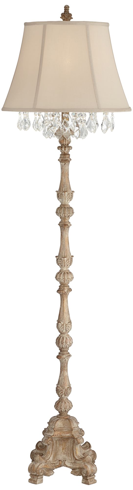 Watch A Video About the Duval French Crystal Candlestick Floor Lamp