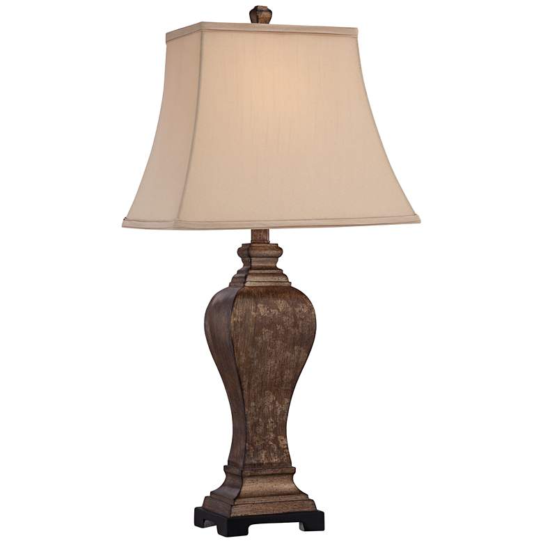 Image 2 Regency Hill Edgar 29" High Bronze Table Lamp with USB Cord Dimmer