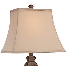 Image3 of Regency Hill Edgar 29" High Bronze Table Lamp with USB Cord Dimmer more views