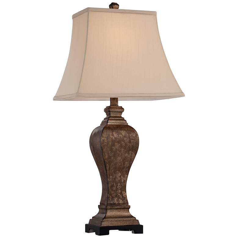 Image 7 Regency Hill Edgar 29 inch High Bronze Table Lamp with USB Cord Dimmer more views