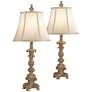 3_Regency Hill Elize 26 1/2" Traditional Candlestick Lamps Set of 2