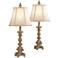Regency Hill Elize 26 1/2" Traditional Candlestick Lamps Set of 2
