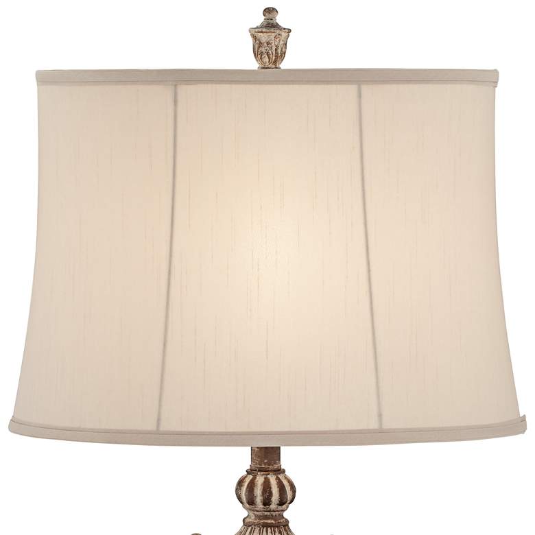 Image 5 Regency Hill Elle 33" Carved Antique Gold Classic Scroll Table Lamp more views