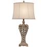Regency Hill Elle 33" Carved Antique Gold Classic Scroll Table Lamp in scene