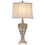 Regency Hill Elle 33" Carved Antique Gold Classic Scroll Table Lamp in scene