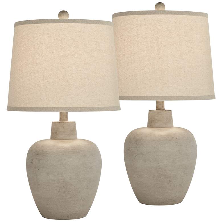 Image 2 Regency Hill Emeril 23 1/2 inch High Southwest Urn Table Lamps Set of 2