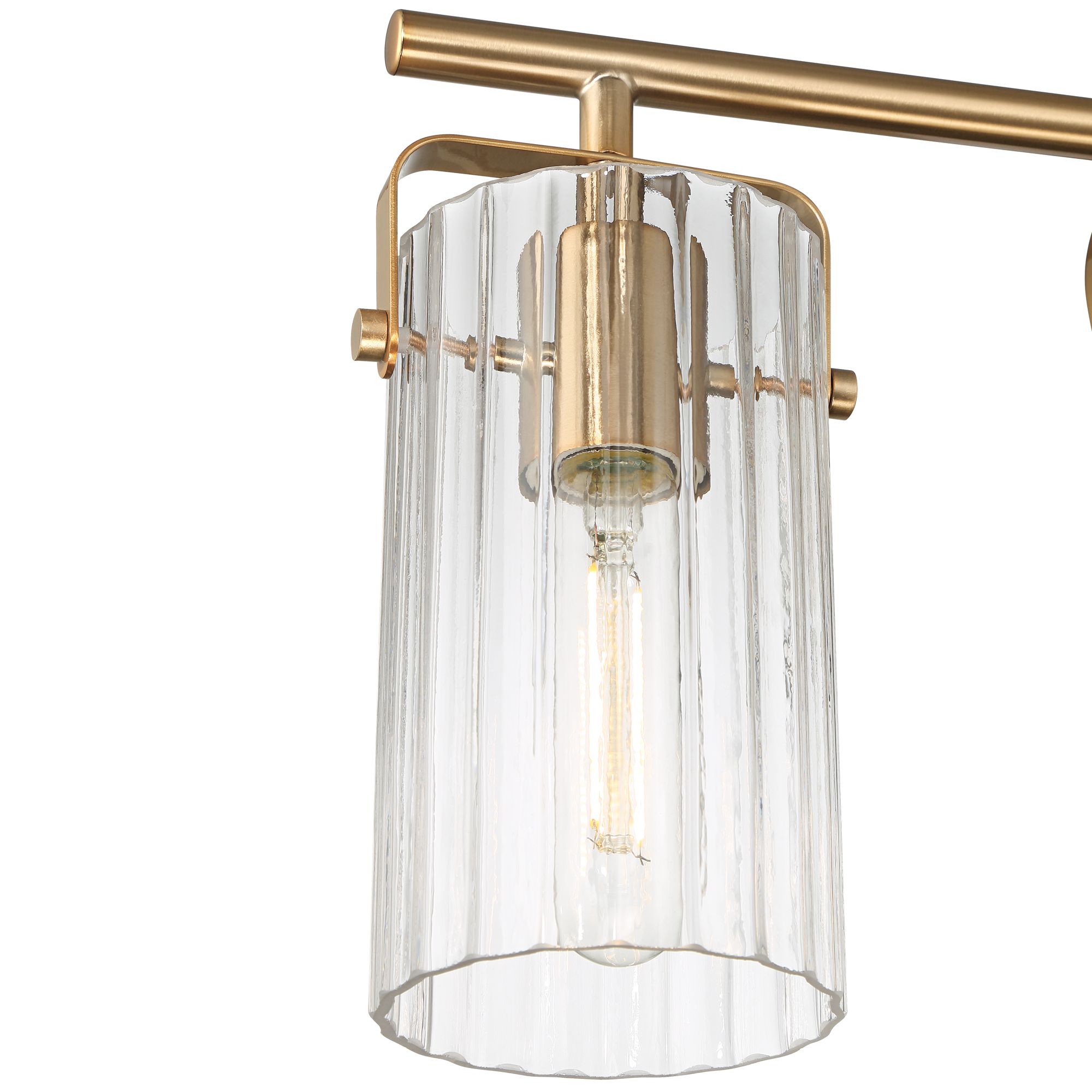 Image 3 Regency Hill Emerson 22" Wide Warm Gold and Glass 3-Light Bath Light more views