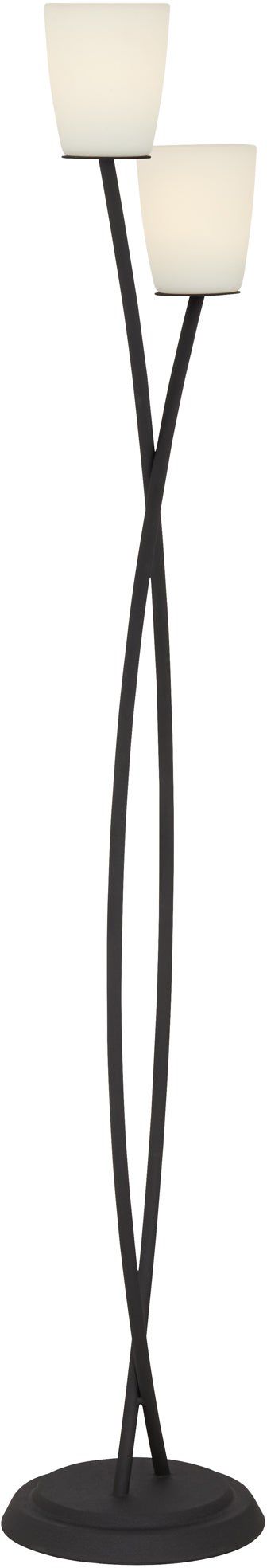 Image 7 Regency Hill Everly 62 1/2" 2-Light Metal and Glass Floor Lamp more views