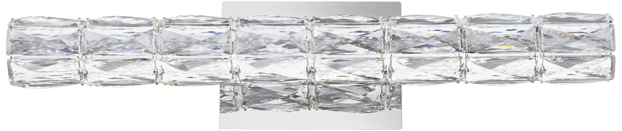 Image 4 Regency Hill Evie 24" Chrome and Crystal LED Bath Bar Light more views