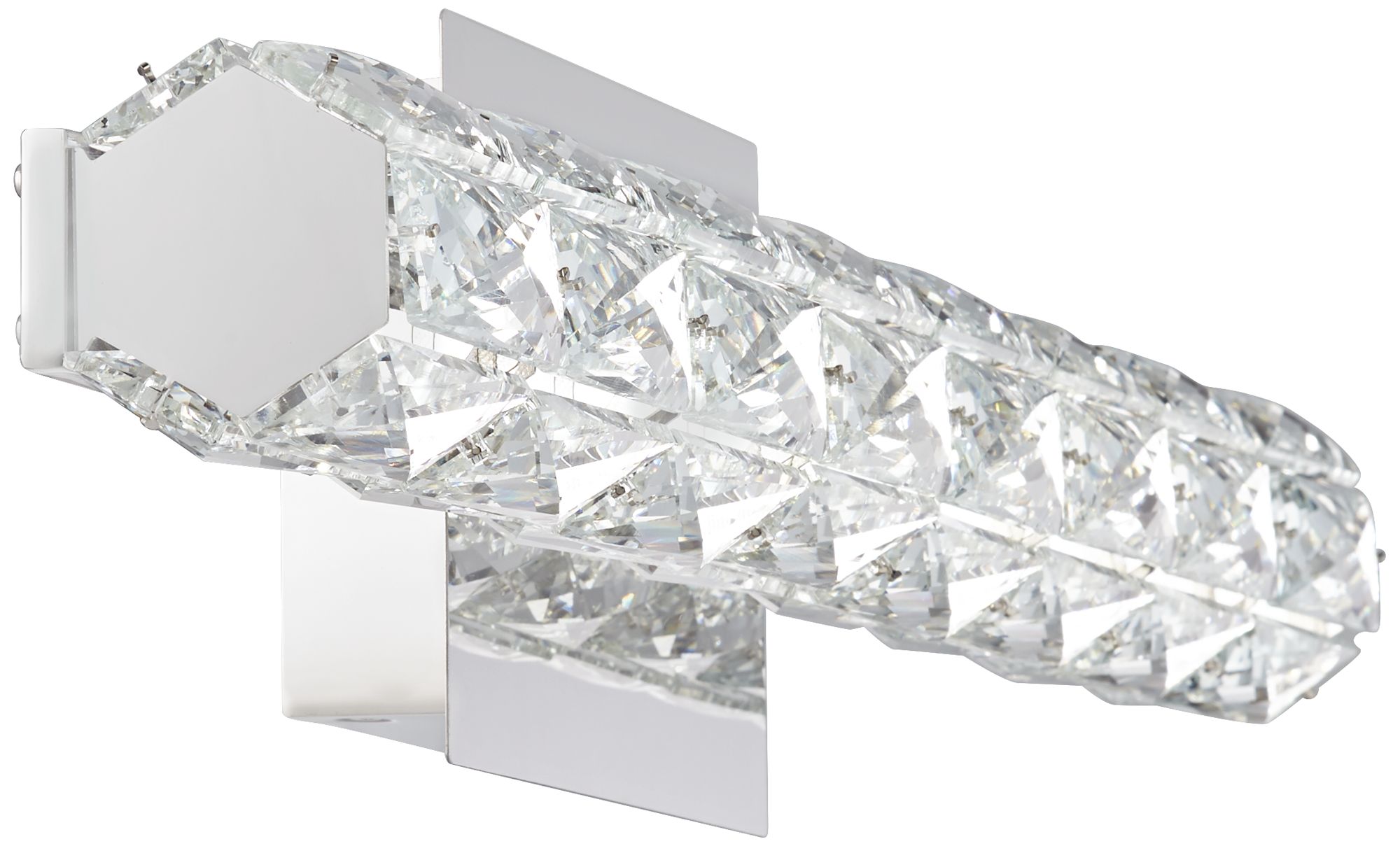 Image 5 Regency Hill Evie 24" Chrome and Crystal LED Bath Bar Light more views