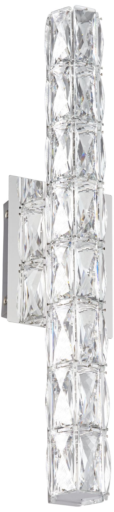 Image 7 Regency Hill Evie 24" Chrome and Crystal LED Bath Bar Light more views