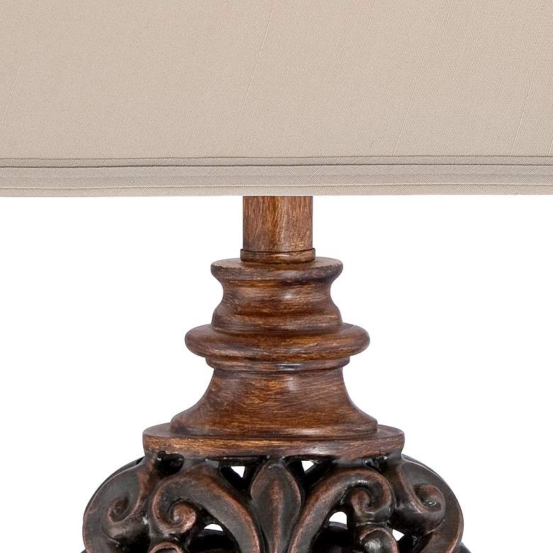 Image 4 Regency Hill Exeter 30" High Faux Wood Finish Table Lamps Set of 2 more views