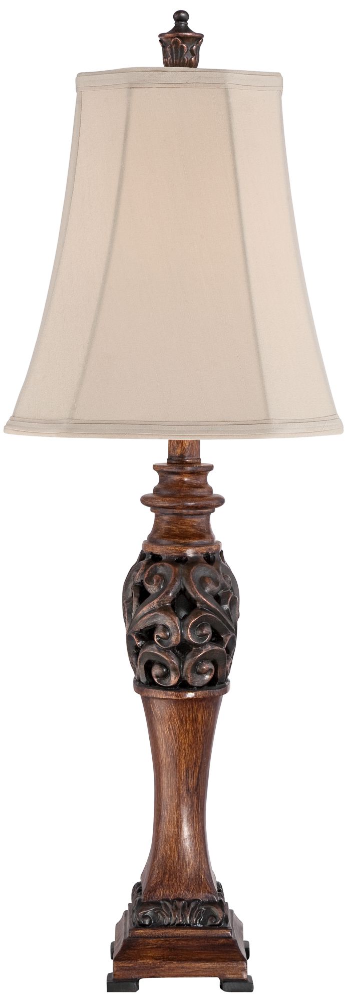 Watch A Video About the Wood Finish Table Lamps Set of 2